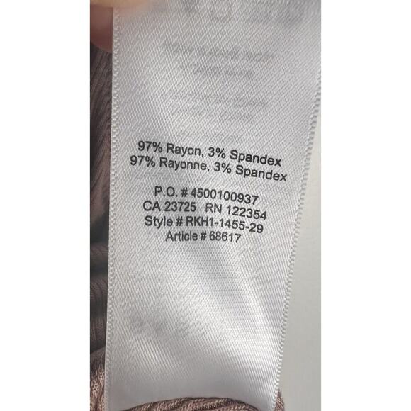 Babaton Womens Mauve Ribbed Crop Stretch Scoop Neck Top Capsule Piece Size M - Picture 7 of 8